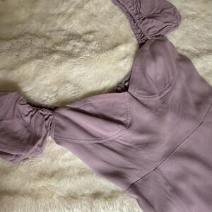 Aritzia Wilfred Purple Midi Dress